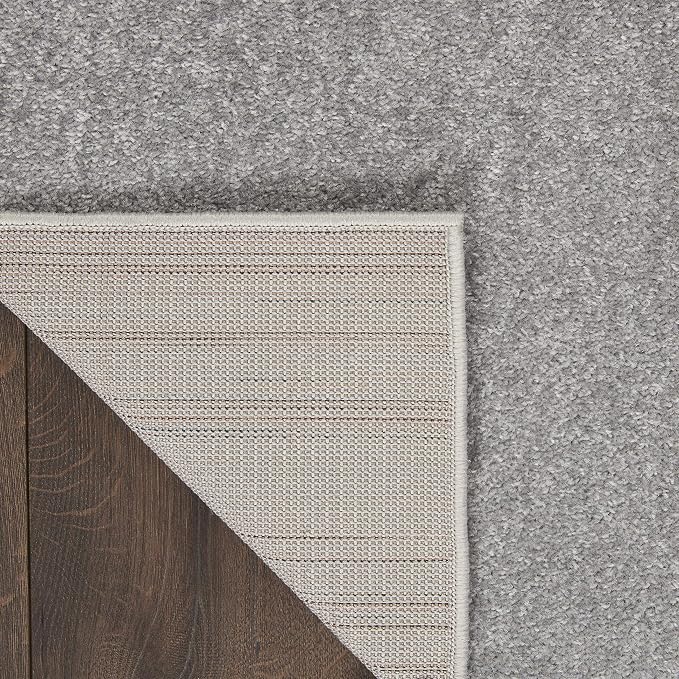 Nourison Home Nourison Essentials Silver Grey 2' x 6' Area Rug - Easy Clean, Non Shedding, Bed Room, Living Room, Dining Room, Kitchen (6' Runner)