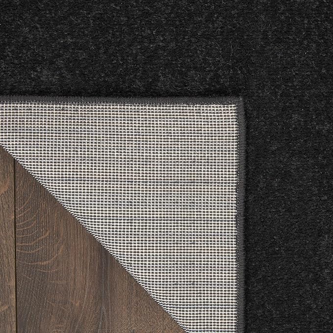 Nourison Home Nourison Essentials Black 7' x 10' Area Rug - Easy Clean, Non Shedding, Bed Room, Living Room, Dining Room, Kitchen (7' x 10')