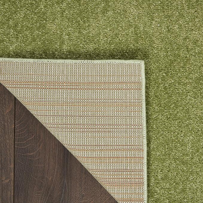 Nourison Home Nourison Essentials Green 3' x 5' Area Rug - Easy Clean, Non Shedding, Bed Room, Living Room, Dining Room, Kitchen (3' x 5')