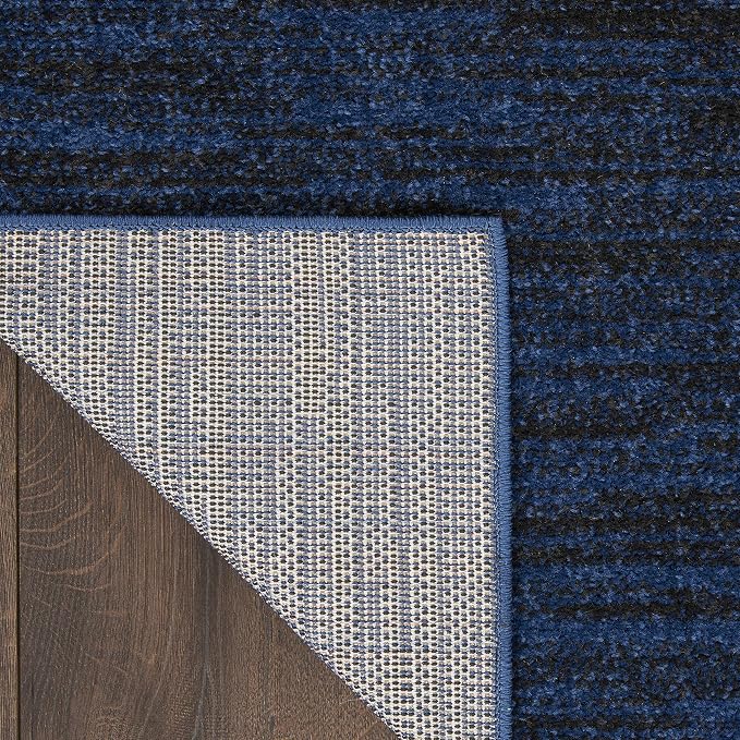 Nourison Home Nourison Essentials Midnight Blue 7' x Square Area Rug - Easy Clean, Non Shedding, Bed Room, Living Room, Dining Room, Kitchen (7' x Square)