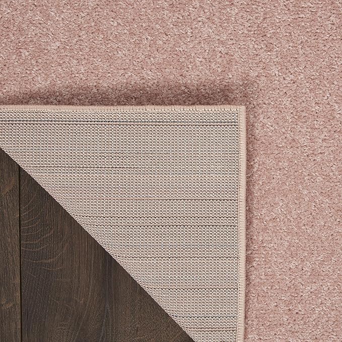 Nourison Home Nourison Essentials Pink 2'2" x 14' Area Rug - Easy Clean, Non Shedding, Bed Room, Living Room, Dining Room, Kitchen (14' Runner)
