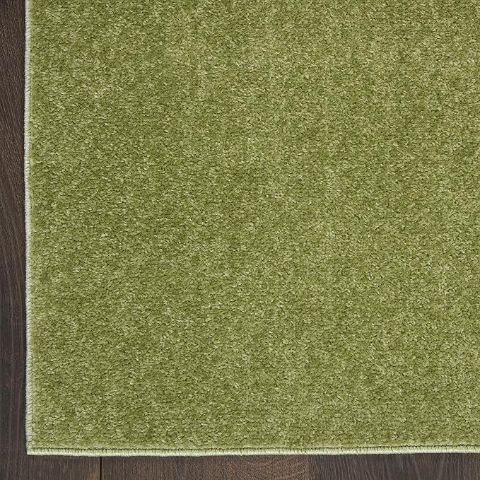 Nourison Home Nourison Essentials Green 3' x 5' Area Rug - Easy Clean, Non Shedding, Bed Room, Living Room, Dining Room, Kitchen (3' x 5')