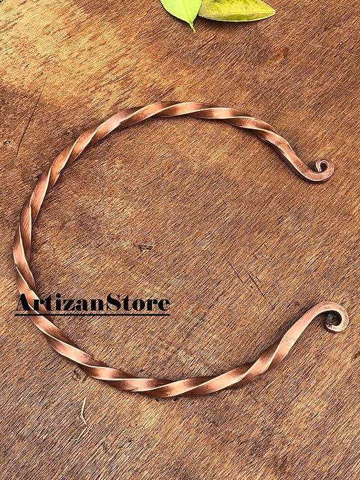 ARTIZANSTORE Hand Forged Iron Torc | Viking Torque Necklace for Men | Authentic Medieval Design | Historical Craftsmanship | Ideal Gift for History Enthusiasts