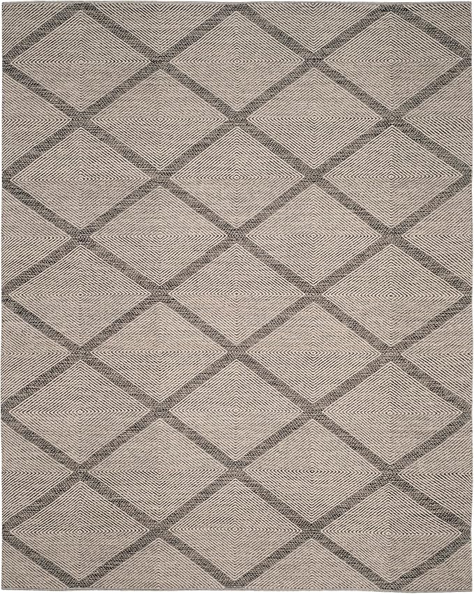 SAFAVIEH Montauk Collection Area Rug - 10' x 14', Black, Handmade Cotton, Ideal for High Traffic Areas in Living Room, Bedroom (MTK821D)