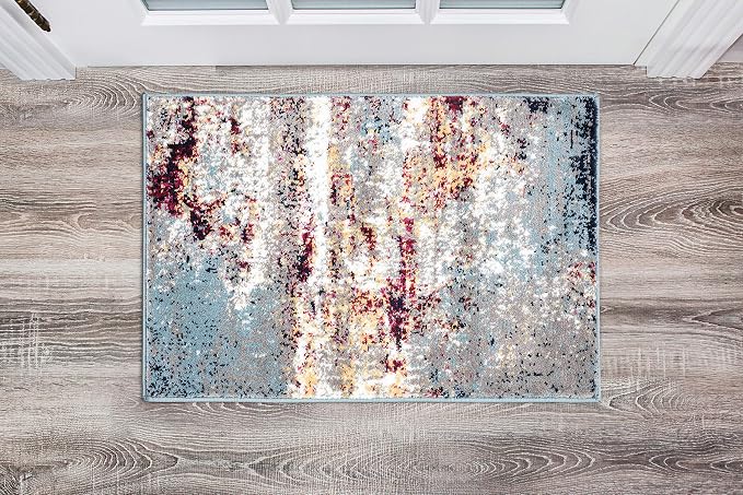 Rugshop Watercolor Distressed Modern Bohemian Accent Area Rug Multi 2' x 3'