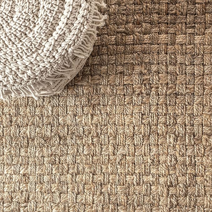 JONATHAN Y Estera Hand Woven Boucle Chunky Jute Natural Runner Rug, 2x8, Bohemian, Transitional, Easy-Cleaning for Living Room, Bedroom, Kitchen, Pet Friendly, Non-Shedding (NFR102A-28)