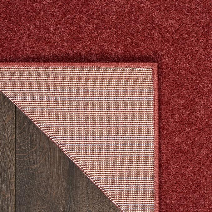 Nourison Home Nourison Essentials Brick Red 4' x 6' Area Rug - Easy Clean, Non Shedding, Bed Room, Living Room, Dining Room, Kitchen (4' x 6')