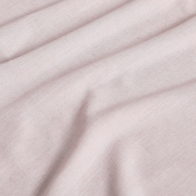 Vision Home Soft Pink Pinch Pleated Full Blackout Curtains Linen Blended Room Darkening Curtain Panels 120 inch for Living Room Bedroom Thermal Insulated Pinch Pleat Drapes with Hooks 40" Wx120 Lx2
