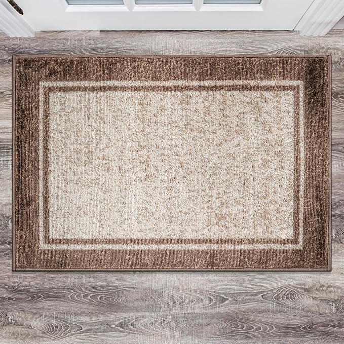 Rugshop Modern Transitional Bordered Area Rug for Living Room Beige 2' x 3'