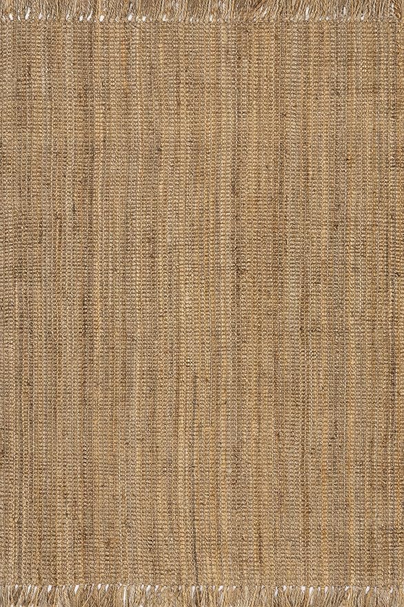 nuLOOM Daniela Natural Solid Flatweave Area Rug, 4' x 6'