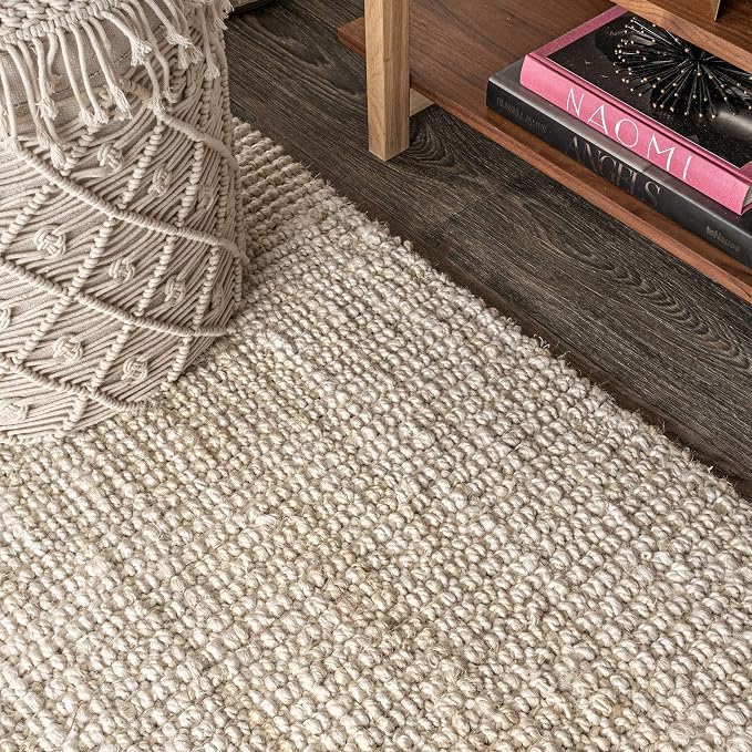 JONATHAN Y Hiro Hand Woven Chunky Jute Ivory Runner Rug, 2x8, Bohemian, Transitional, Easy-Cleaning for Living Room, Bedroom, Kitchen, Pet Friendly, Non-Shedding (NFR103A-28)