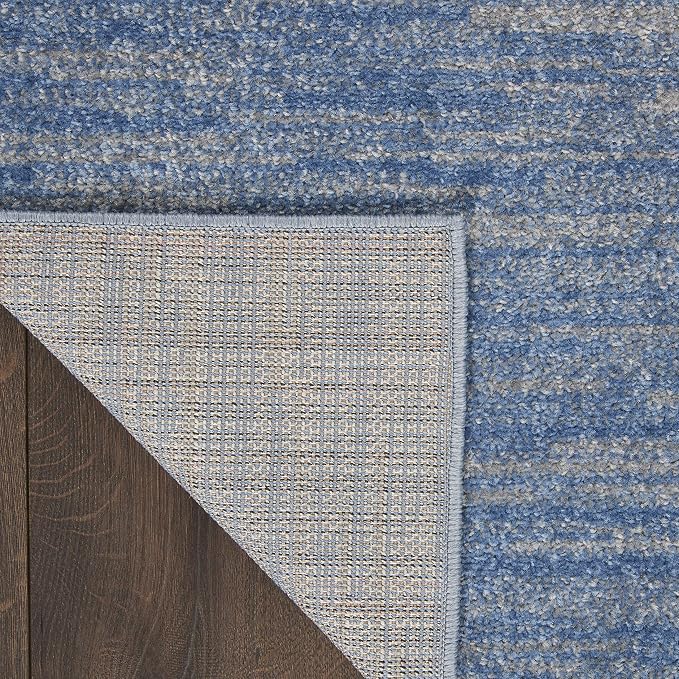 Nourison Home Nourison Essentials Blue Grey 2' x 4' Area Rug - Easy Clean, Non Shedding, Bed Room, Living Room, Dining Room, Kitchen (2' x 4')