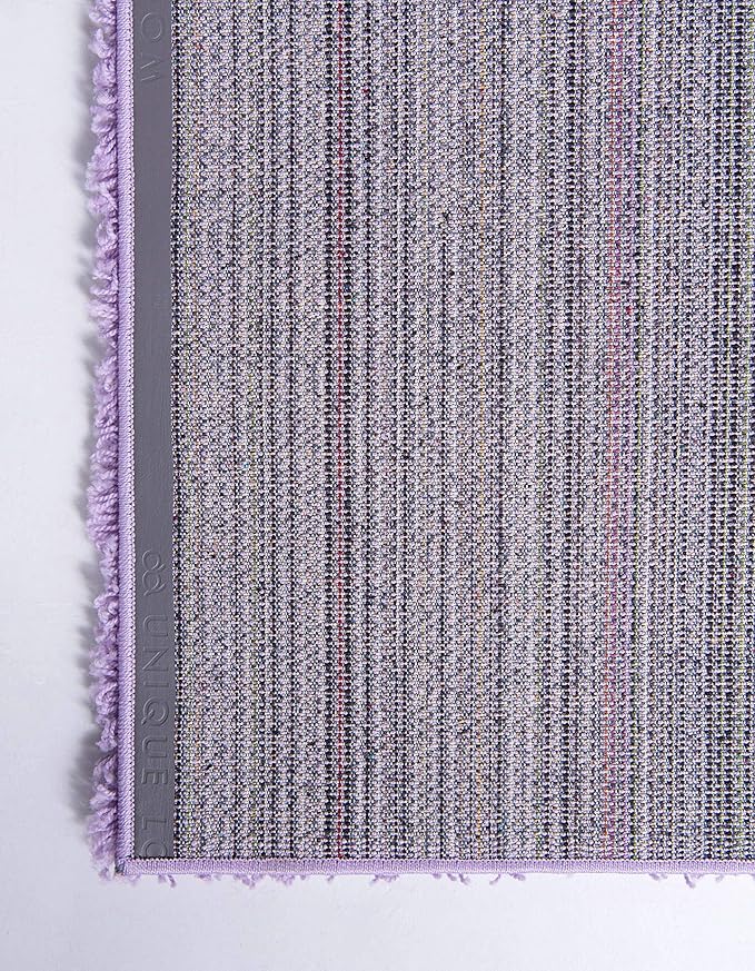 Unique Loom Solid Shag Collection Area Rug (2' x 3' 1" Rectangle, Lilac)