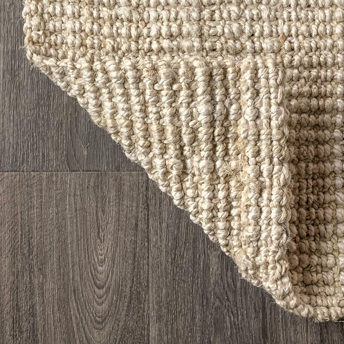 JONATHAN Y Hiro Hand Woven Chunky Jute Ivory Runner Rug, 2x12, Bohemian, Transitional, Easy-Cleaning for Living Room, Bedroom, Kitchen, Pet Friendly, Non-Shedding (NFR103A-212)