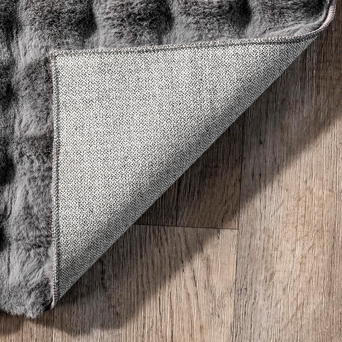nuLOOM Jeni Dark Grey Checkered Washable Runner Rug, 2' x 6' | Nuloom Jeni Checkered 2' x 6' Machine Washable Runner Rug for Living Room Bedroom Dining Room Entryway Hallway, Dark Grey