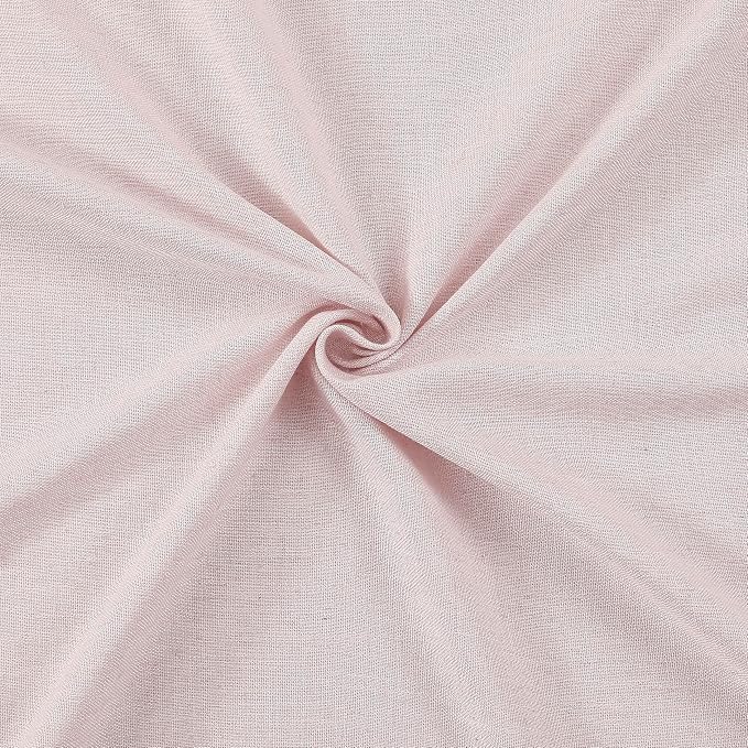 Vision Home Soft Pink Pinch Pleated Semi Sheer Curtains Textured Linen Blended Light Filtering Window Curtains 63 inch for Living Room Bedroom Pinch Pleat Drapes with Hooks 2 Panels 40" Wx63 L