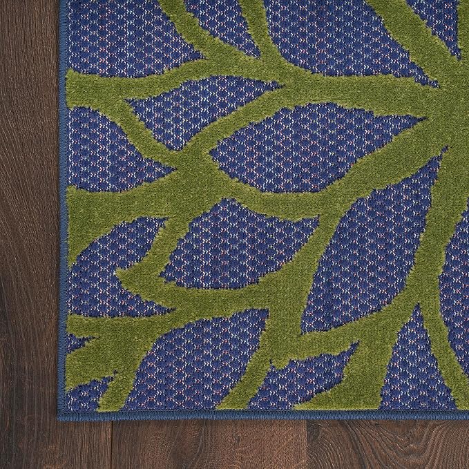 Nourison Home Aloha Navy Multicolor 3'6" x 5'6" Area Rug - Easy Clean, Non Shedding, Bed Room, Living Room, Dining Room, Kitchen (4' x 6')
