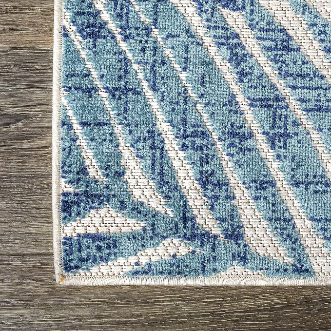 JONATHAN Y Tropics Palm Leaves Indoor Outdoor Area Rug 8X10 Cream/Orange | Ships Rolled, Durable Flat Weave, Lays Flat for Backyard, Patio, Porch, Easy-Cleaning, High Traffic,Pet-Friendly,Non-Shedding