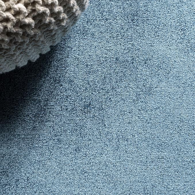 JONATHAN Y Haze Solid Low-Pile Turquoise Runner Rug 2x14, Coastal,Bohemian,Minimalist,Classic, Easy-Cleaning for Living Room,Bedroom,Kitchen,Pet Friendly,Non-Shedding (SEU100H-214)