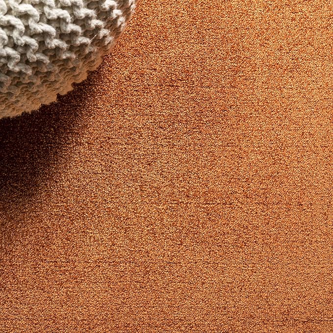 JONATHAN Y Haze Solid Low-Pile Orange Runner Rug 2x10, Coastal,Bohemian,Minimalist,Classic, Easy-Cleaning for Living Room,Bedroom,Kitchen,Pet Friendly,Non-Shedding (SEU100M-210)